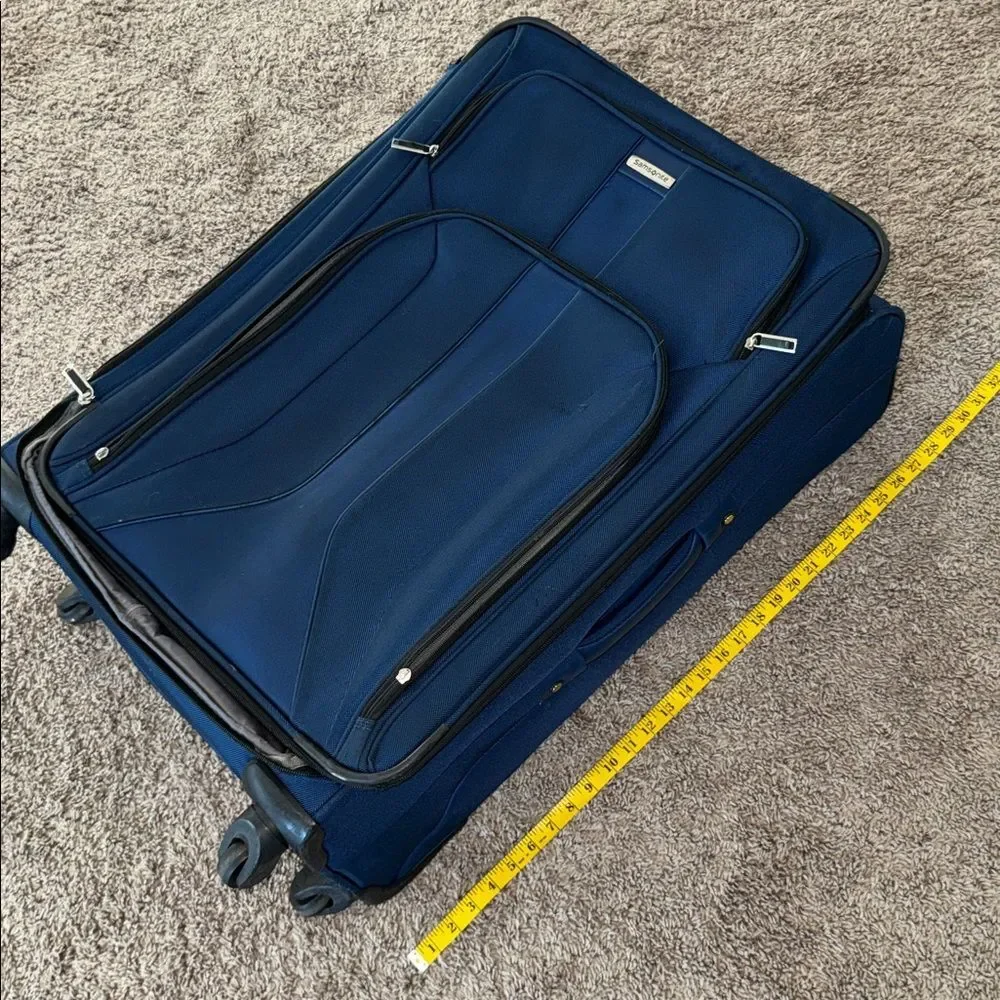 Samsonite Navy Blue Softshell Expandable Spinner Suitcase 20150410 4500254976